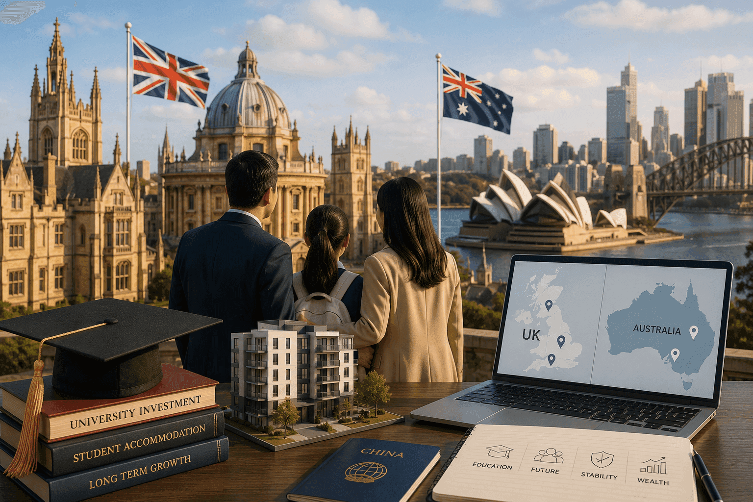 Buying Property Near UK and Australian Universities: A Guide for Chinese Family Investors in 2026
