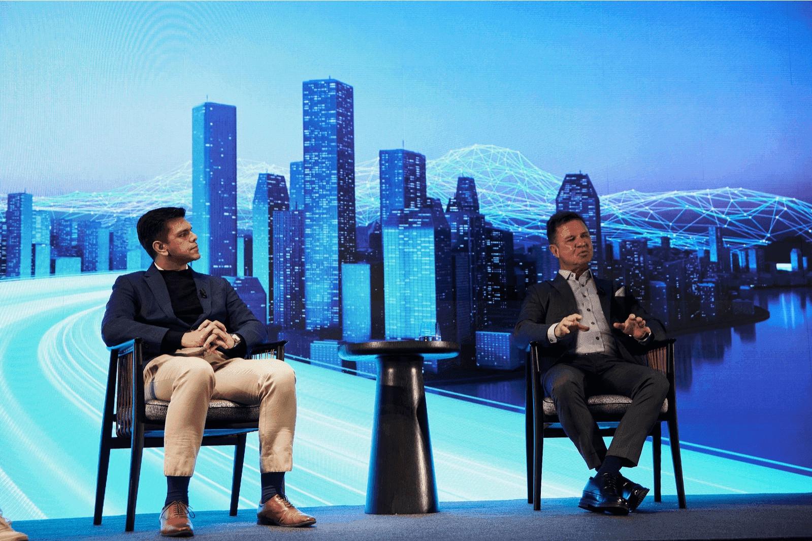 A panel on technology in real estate at the LeadingRE Global Symposium in Prague